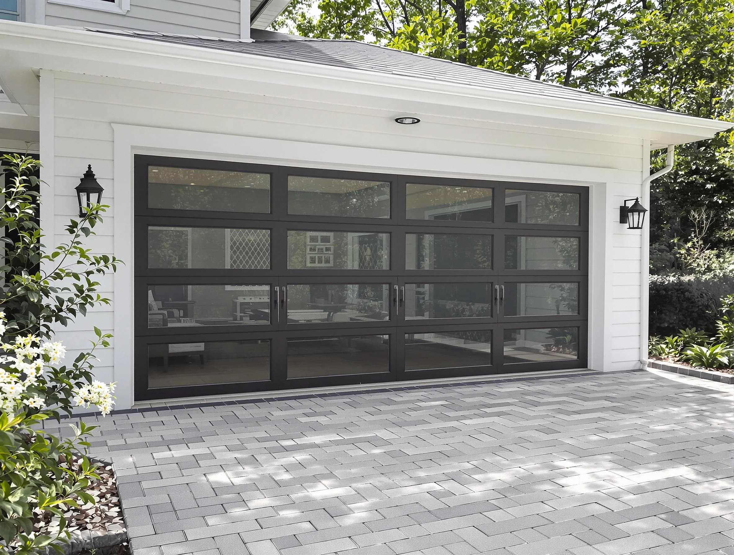 Lincoln Garage Door Repair design specialist presenting custom garage door options to Lincoln homeowner