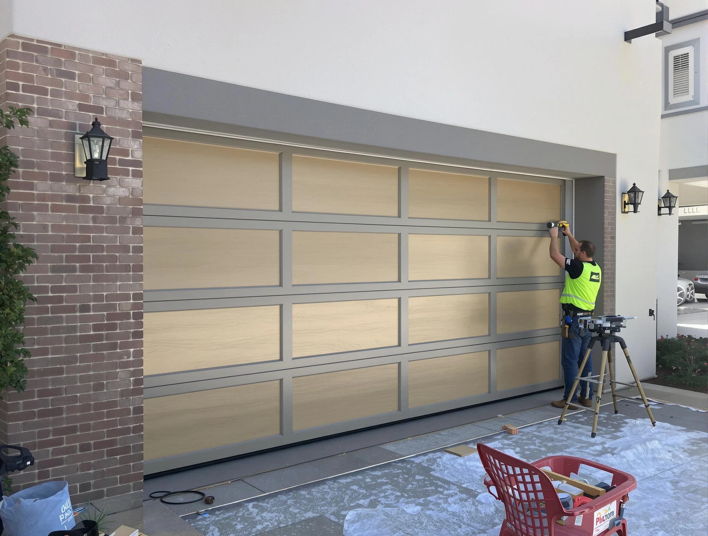 Garage door replacement service by Lincoln Garage Door Repair in Lincoln