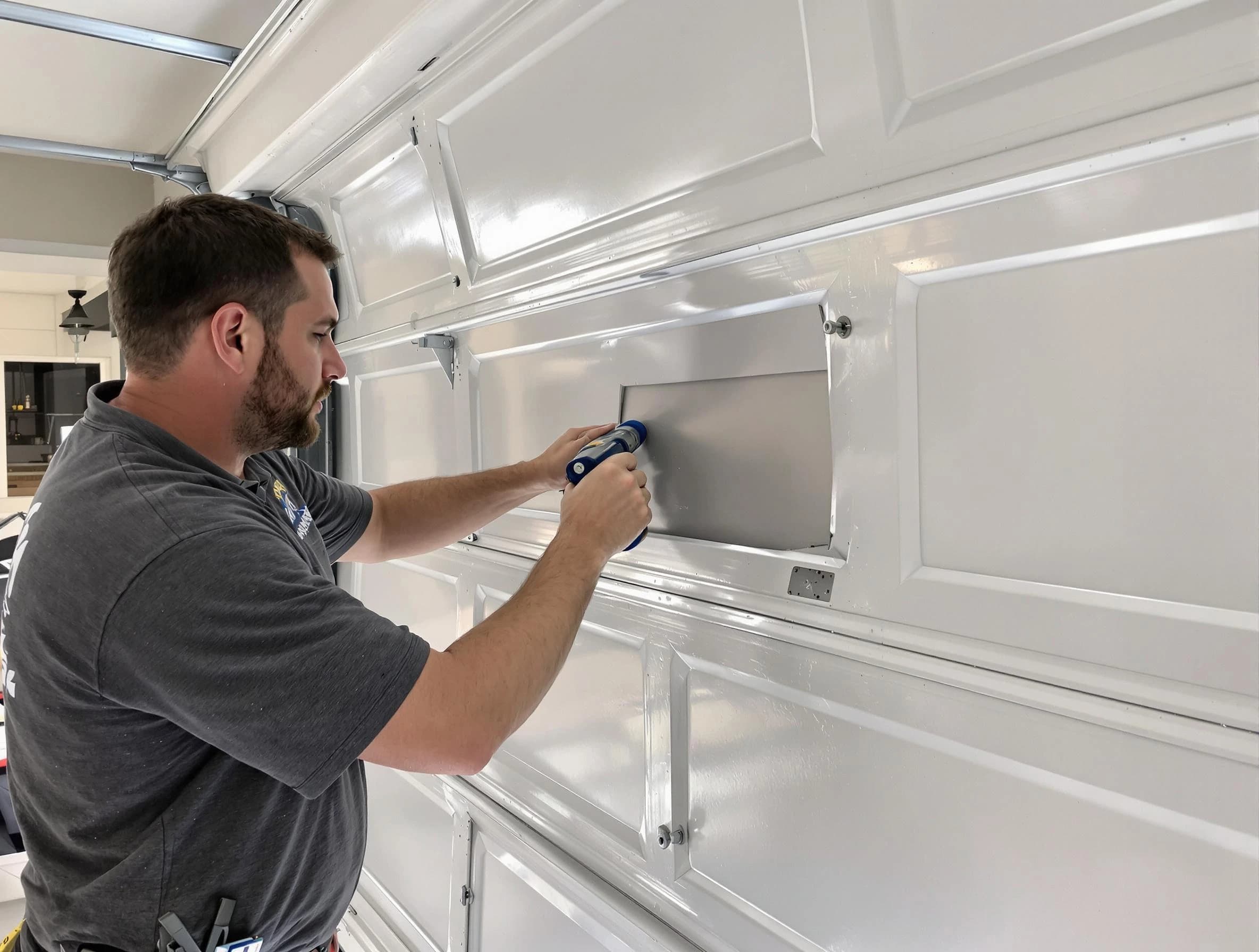 Garage door panel repair by Lincoln Garage Door Repair in Lincoln