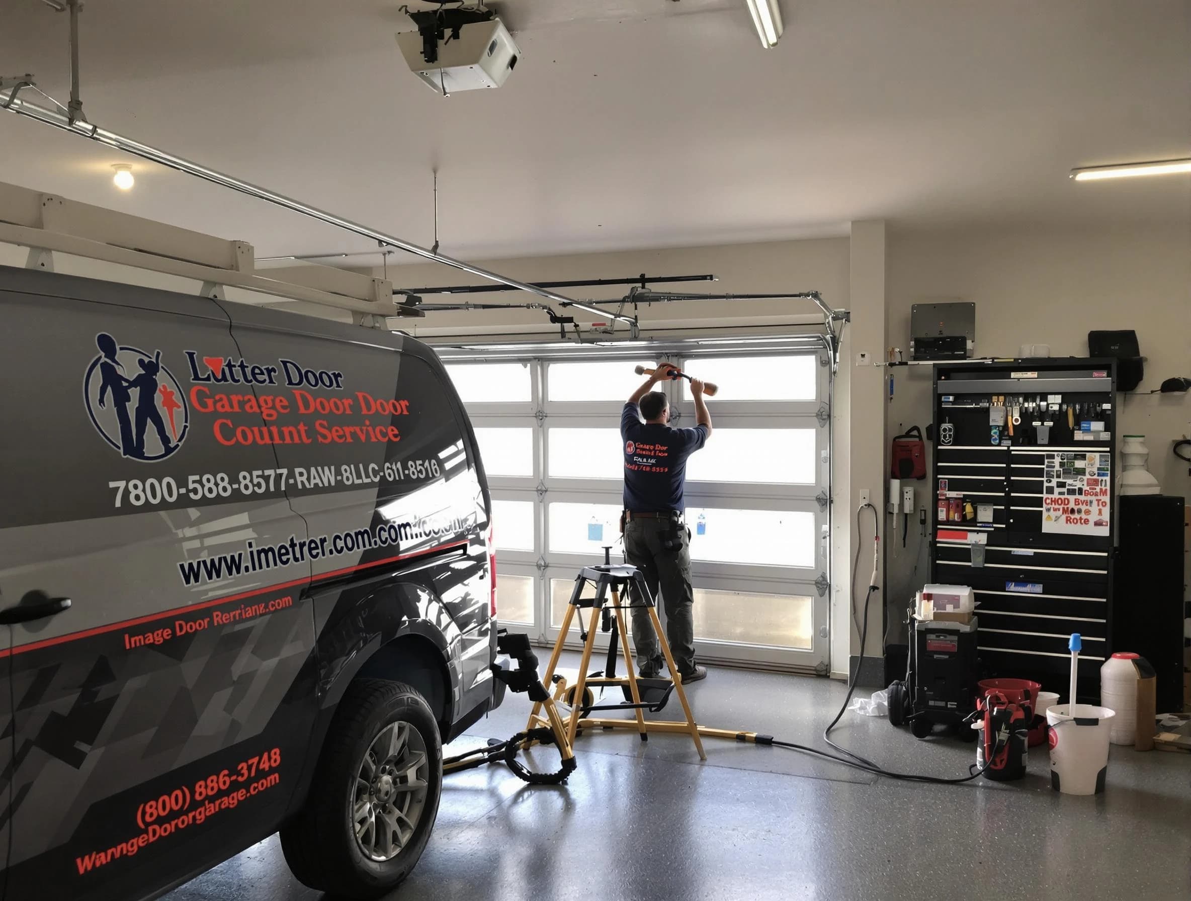 Lincoln Garage Door Repair rapid response team performing same-day repair in Lincoln