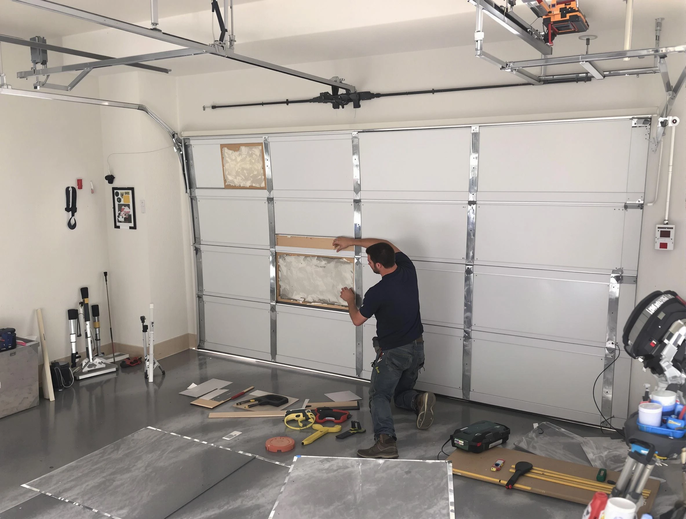 Garage Door Panel Repair in Lincoln