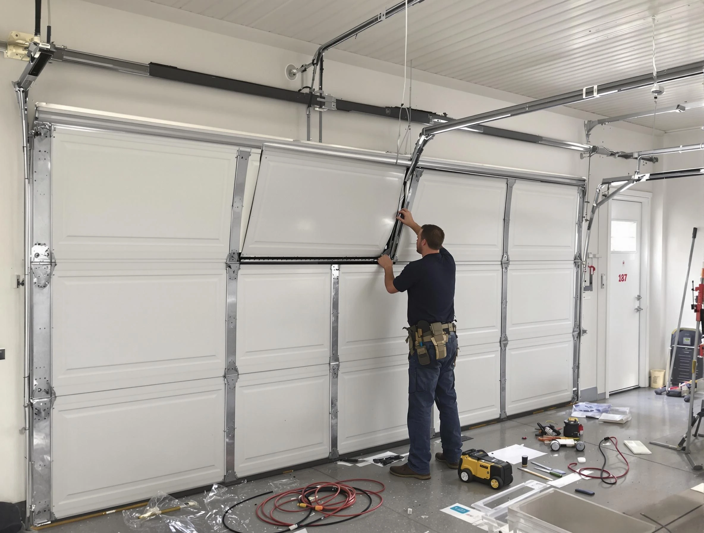 Garage Door Section Replacement in Lincoln
