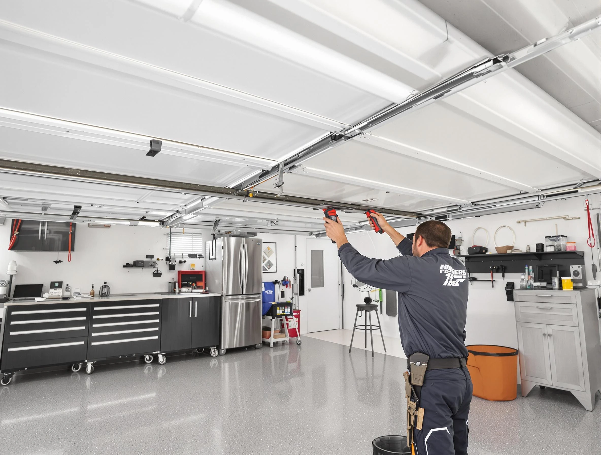 Overhead garage door repair service by Lincoln Garage Door Repair in Lincoln