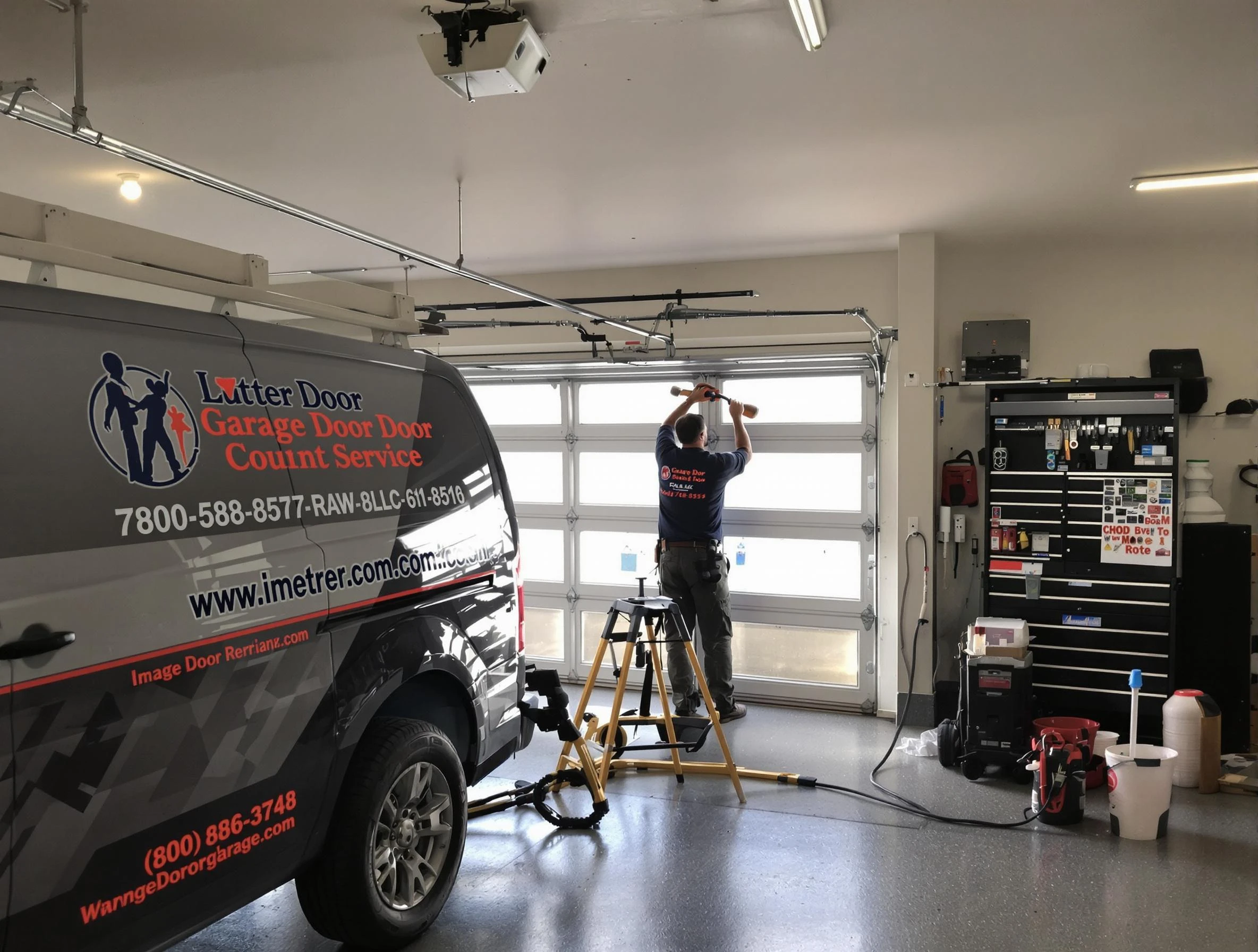 Lincoln Garage Door Repair rapid response team performing same-day repair in Lincoln