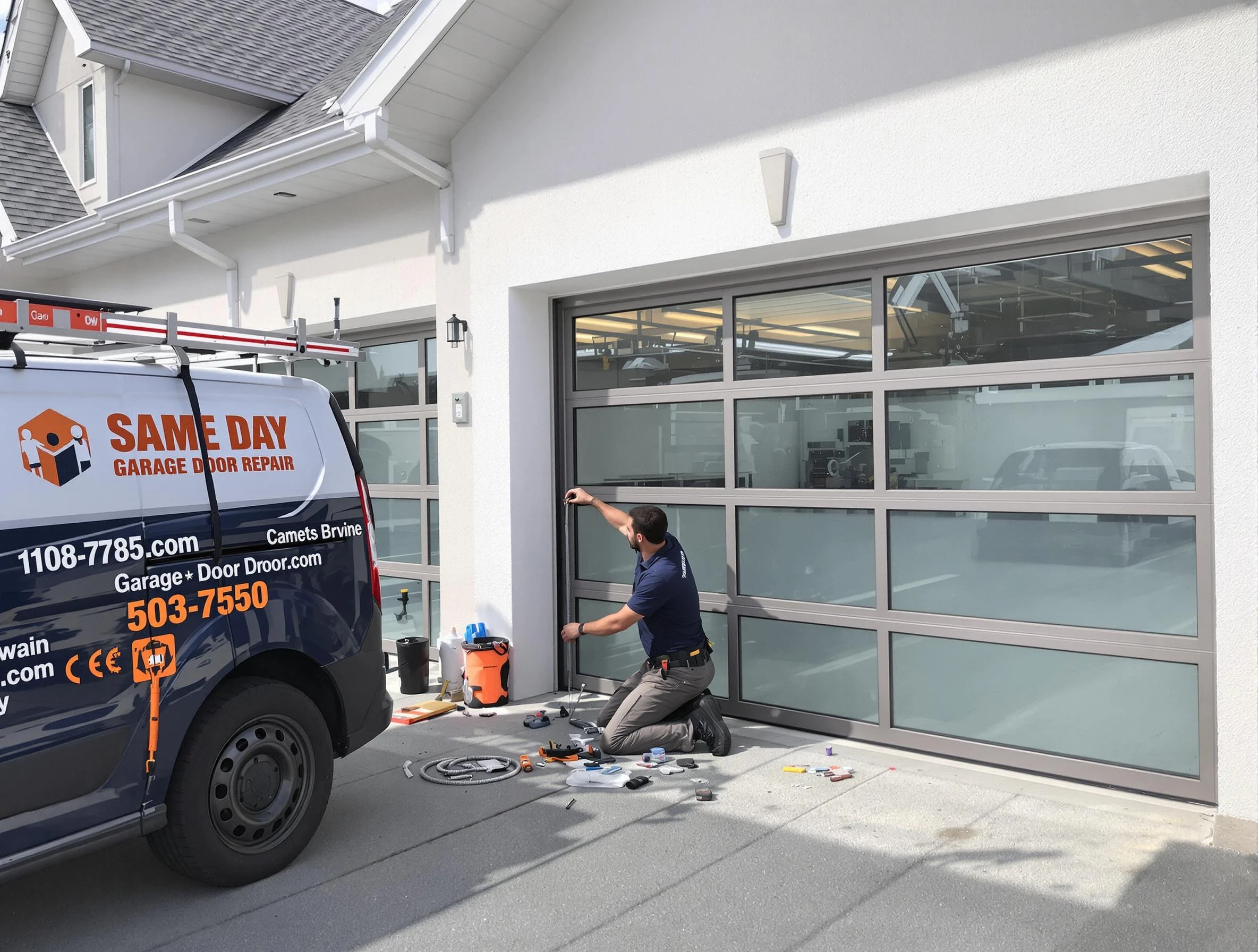 Same-day garage door repair service by Lincoln Garage Door Repair in Lincoln
